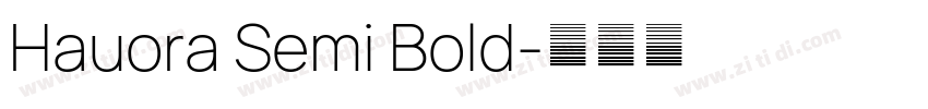 Hauora Semi Bold字体转换